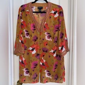 Maggie Barnes Multicolor‎ Floral Popover